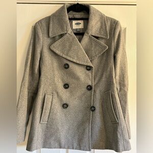 Grey peacoat